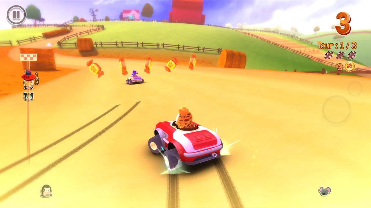 Garfield Kart gameplay screenshot 2