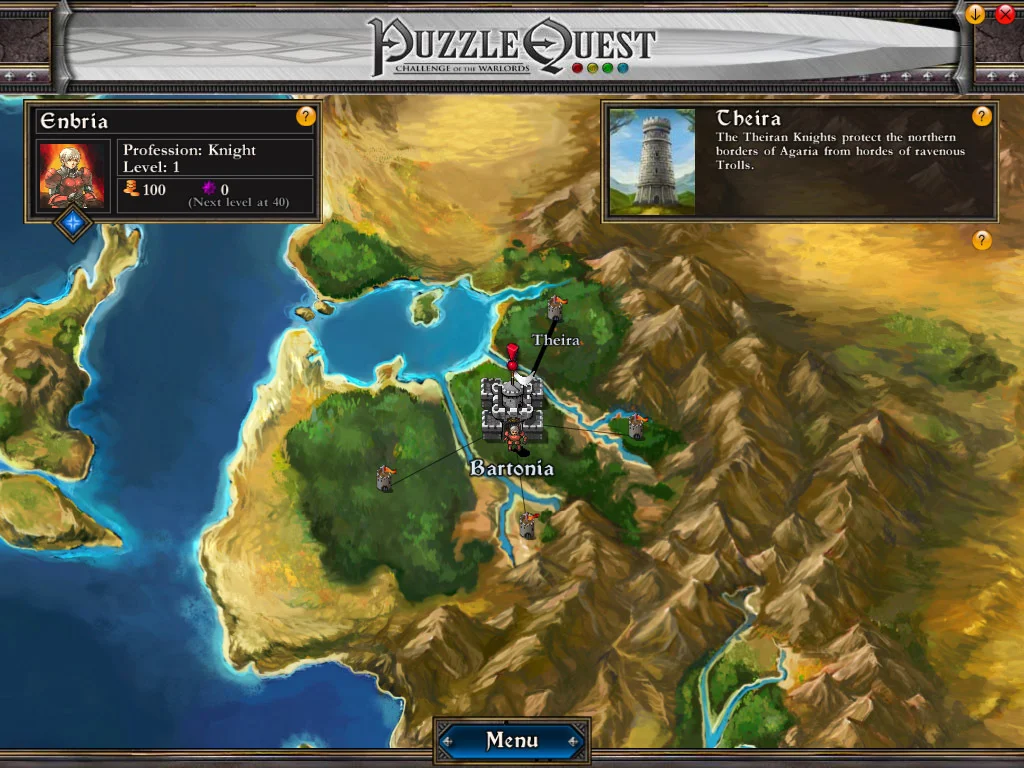 Puzzle Quest: Challenge of the Warlords gameplay screenshot 2