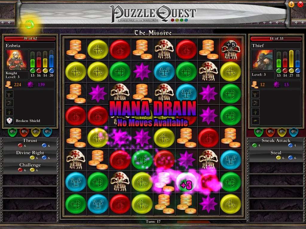 Puzzle Quest: Challenge of the Warlords gameplay screenshot 3