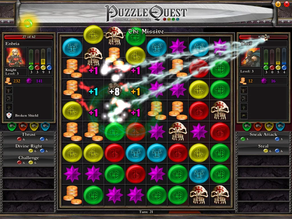 Puzzle Quest: Challenge of the Warlords gameplay screenshot 4