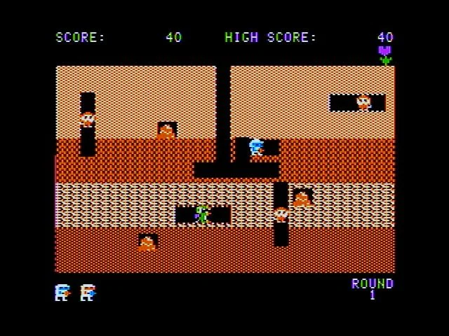 Dig Dug (1982) gameplay screenshot 1
