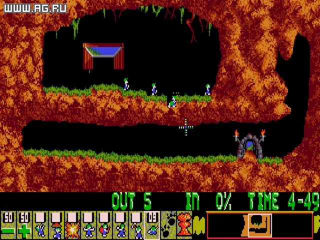 Lemmings gameplay screenshot 0