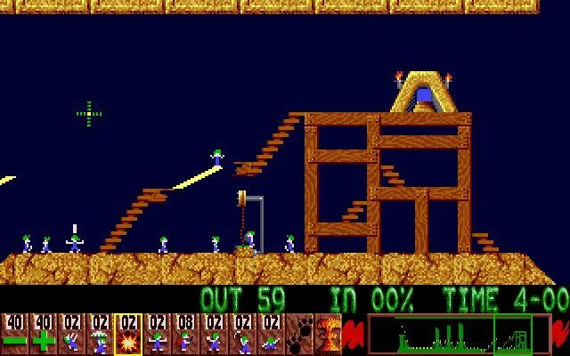 Lemmings gameplay screenshot 5