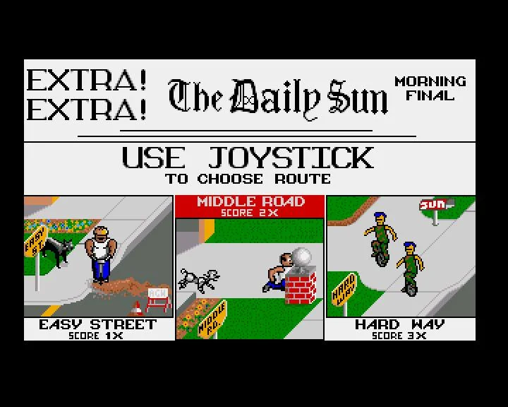 Paperboy gameplay screenshot 1