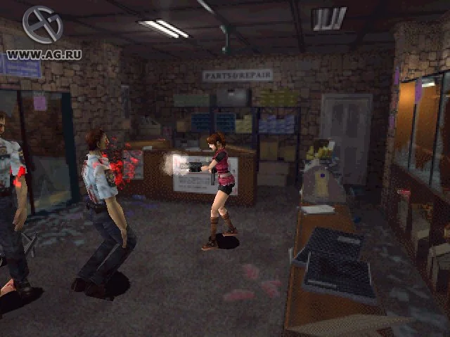 Resident Evil 2 (1998) gameplay screenshot 2