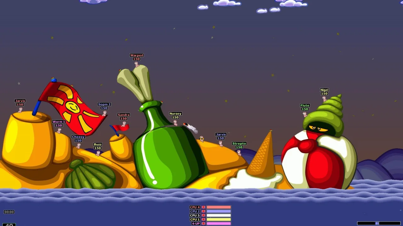 Worms Armageddon gameplay screenshot 1