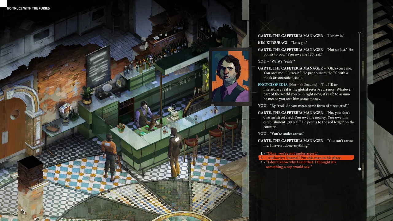 Disco Elysium gameplay screenshot 5