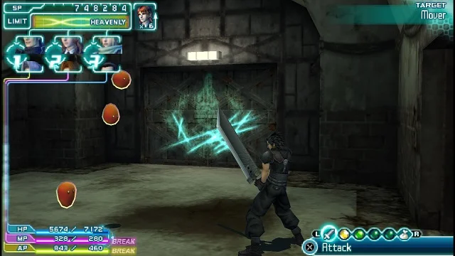 Crisis Core: Final Fantasy VII gameplay screenshot 1