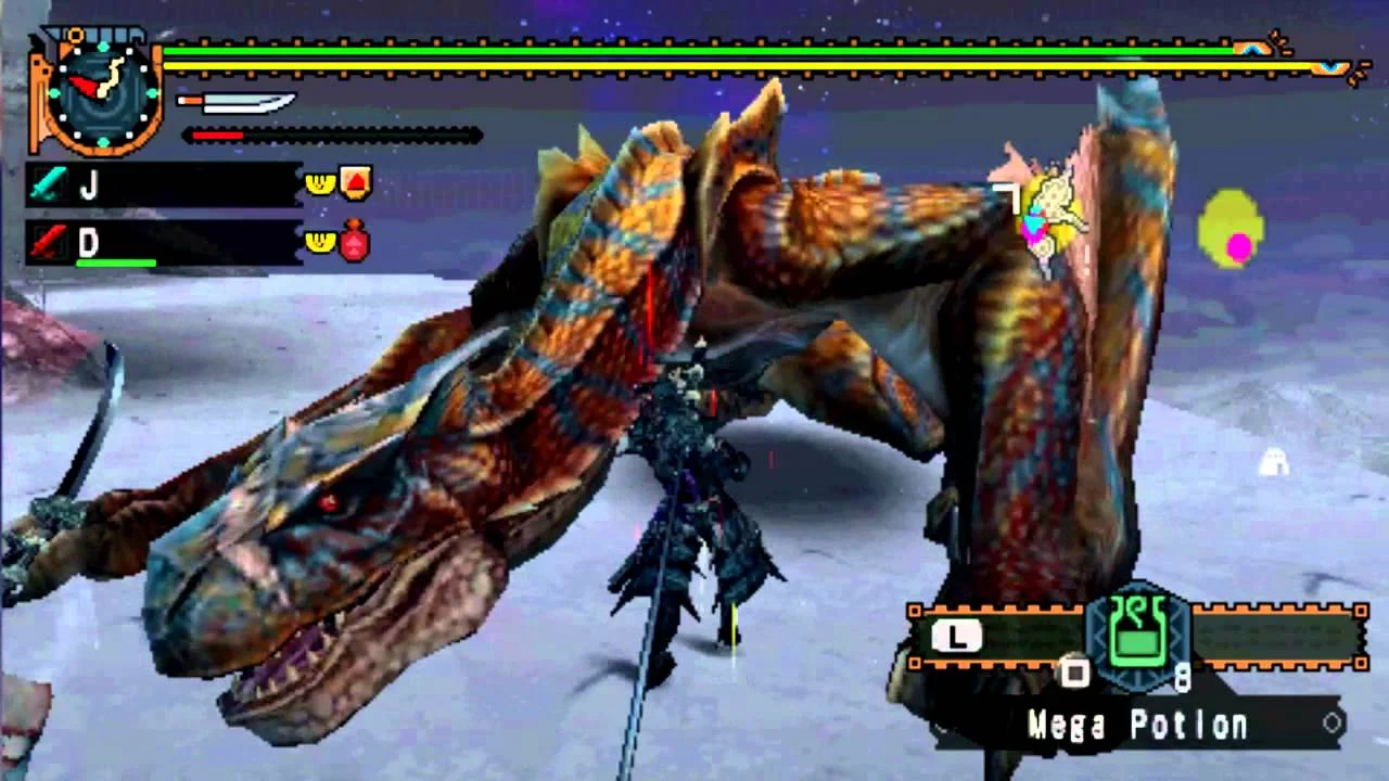 Monster Hunter Freedom Unite gameplay screenshot 2