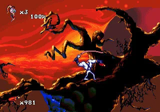 Earthworm Jim 2 gameplay screenshot 1