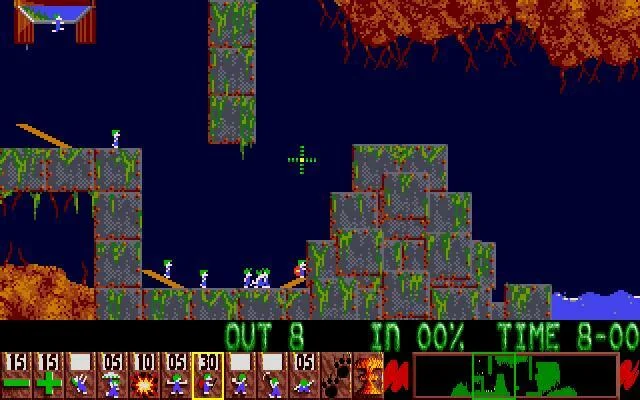 Lemmings gameplay screenshot 4