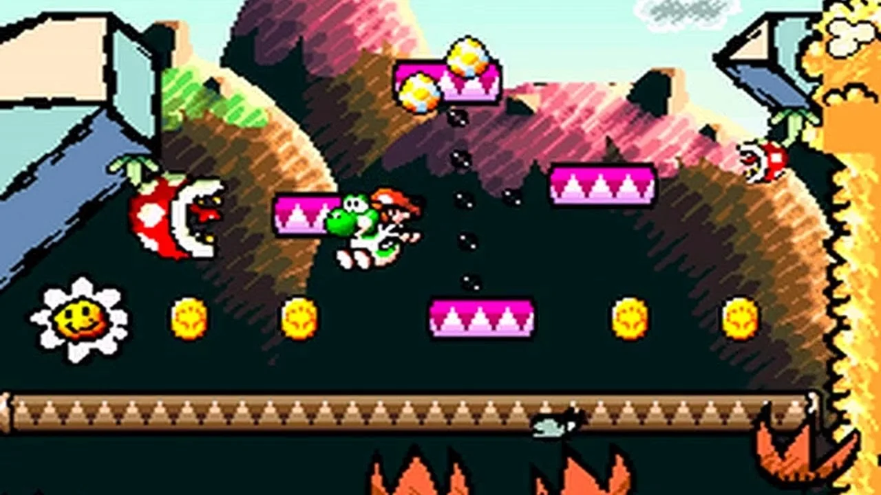 Super Mario World 2: Yoshi's Island gameplay screenshot 1