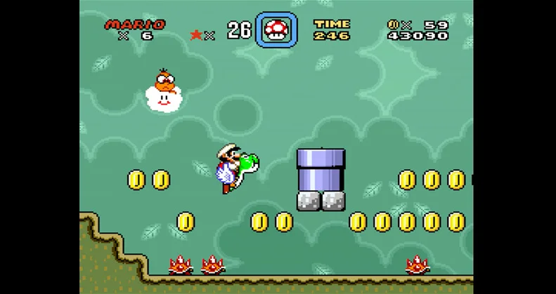 Super Mario World gameplay screenshot 1