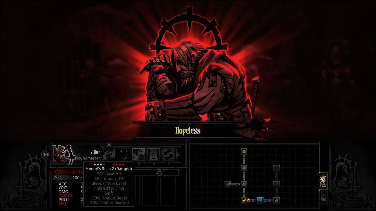 Darkest Dungeon gameplay screenshot 2