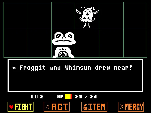 Undertale gameplay screenshot 2